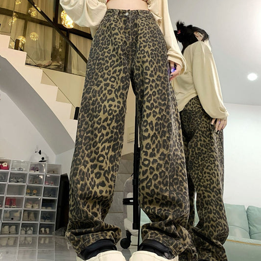 Women's Autumn And Winter American Retro Design Niche Loose Straight Casual Wide-leg Trousers