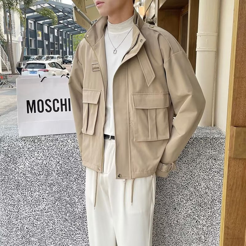 Handsome Fake Two-piece Japanese-style Retro Jacket Coat