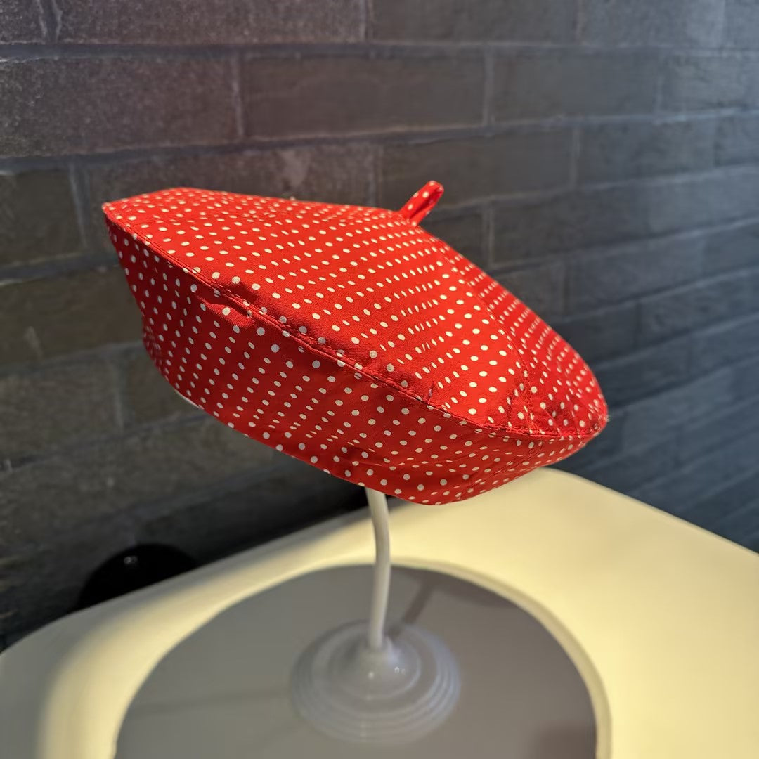 Dot Pattern Bow Tie Strap High-profile Appearance Level Sun Protection Baseball Cap
