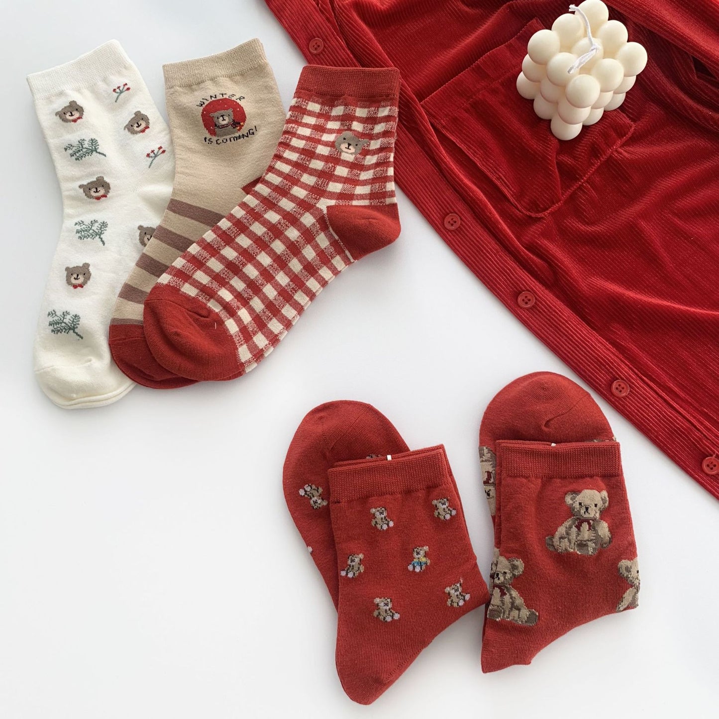 Women's Pure Cotton Cartoon Cute Socks