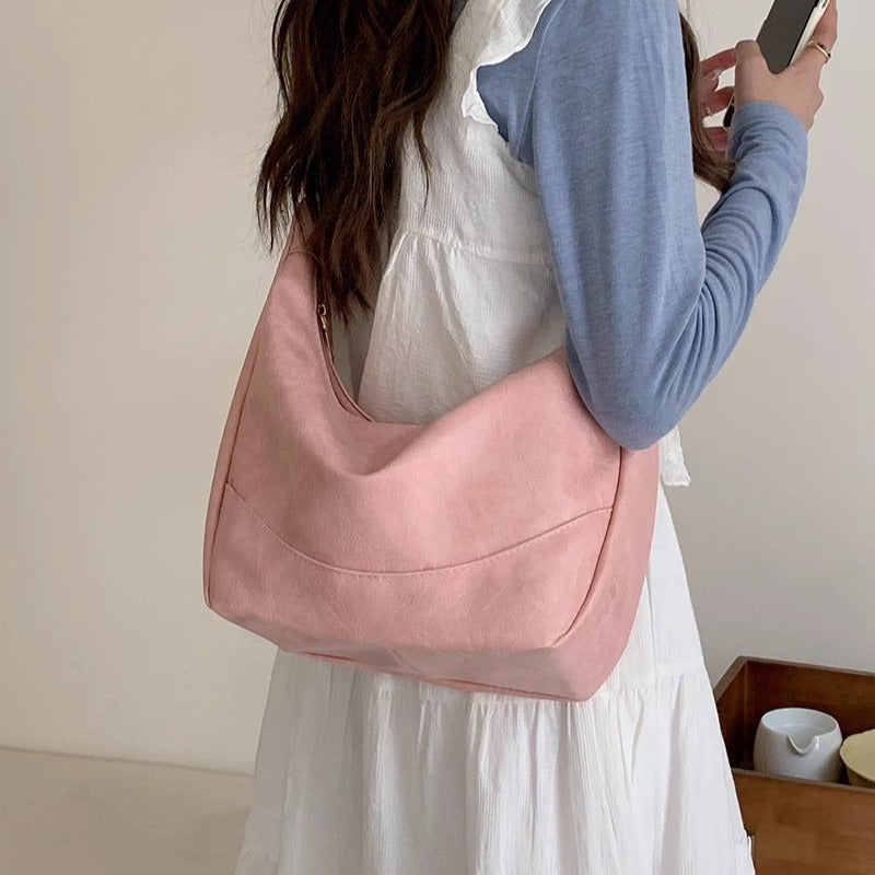 Female Retro Casual Large Capacity Single Shoulder Crossbody Bag