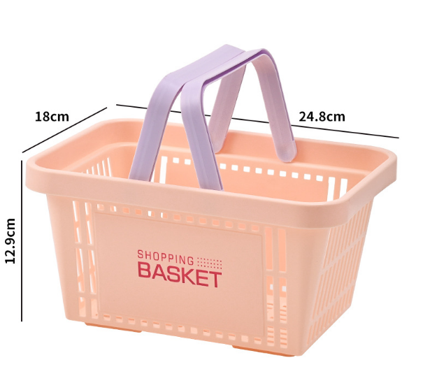 Portable storage basket-yellow-16.2 * 11.8 *8.3cm-PP-1 piece