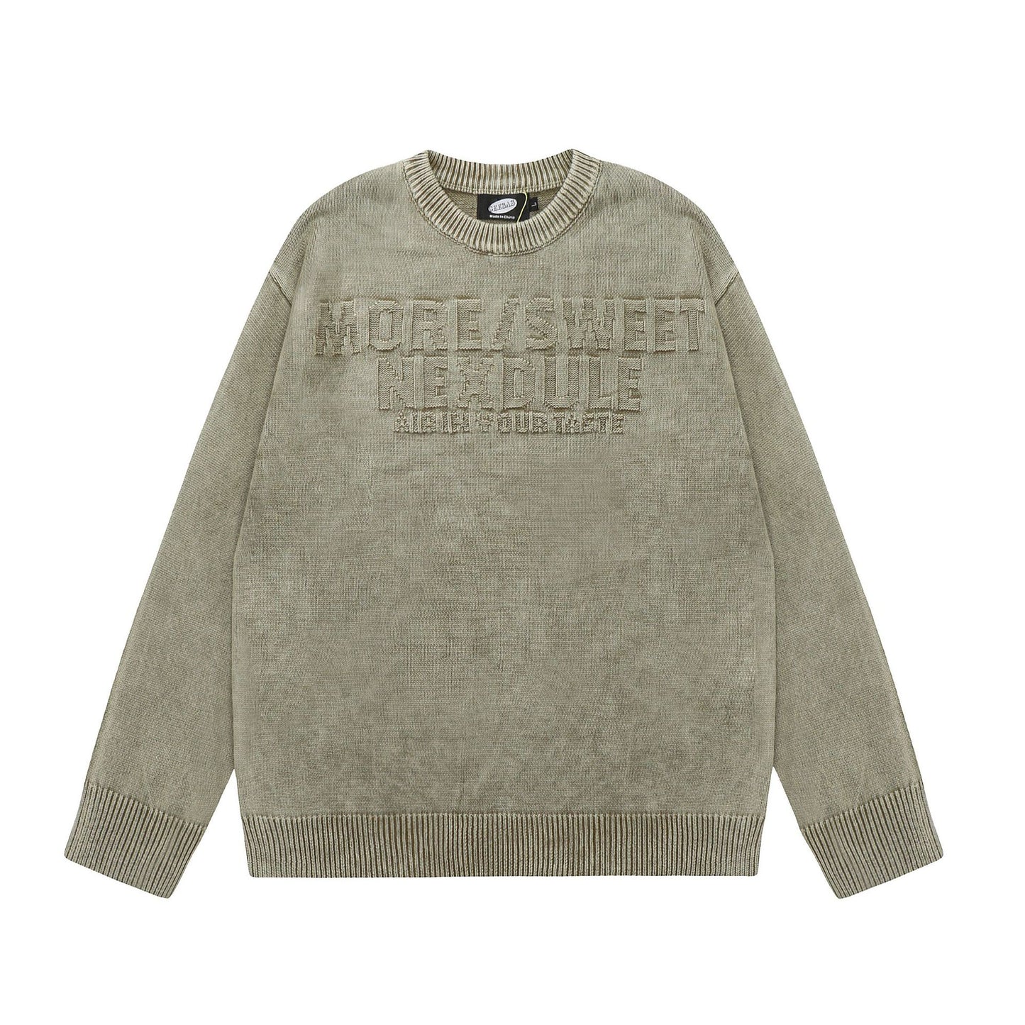 New Retro Brocade Sweater Thickened Knitting Sweater