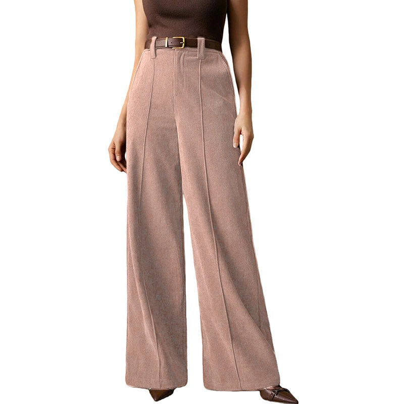 Autumn Draped Retro Corduroy Wide-leg Pants