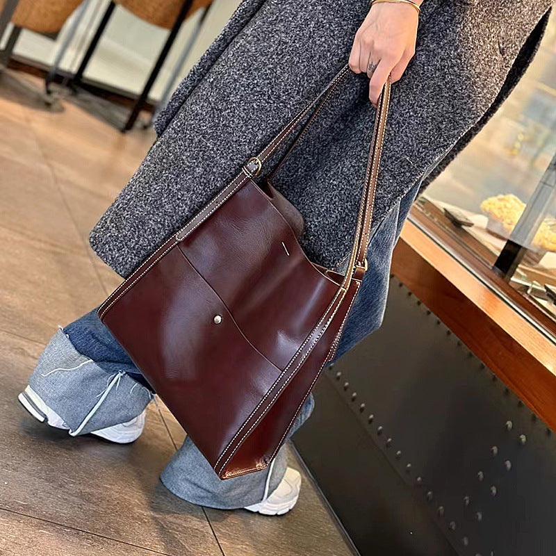 Commuter's All-matching Leather Large Capacity Women's Tote