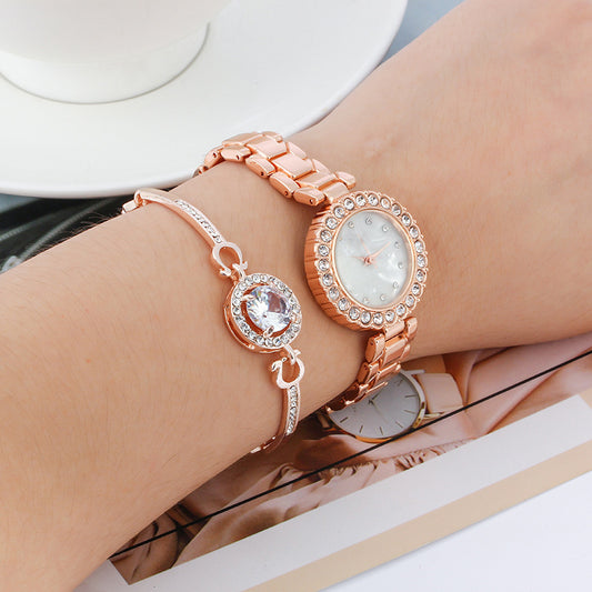 Dame Casual Diamant Kvarts Armbåndsur