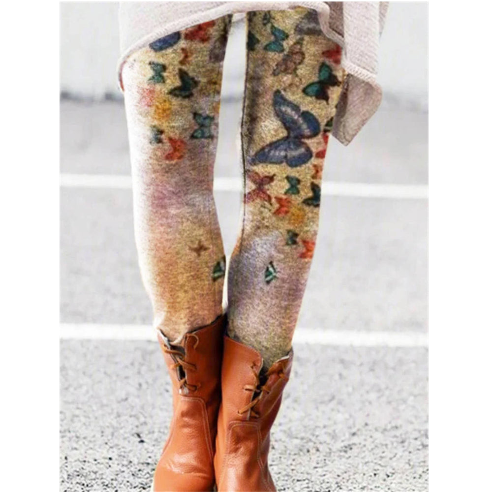 European And American New Pants Spring Printing Fashion Slimming