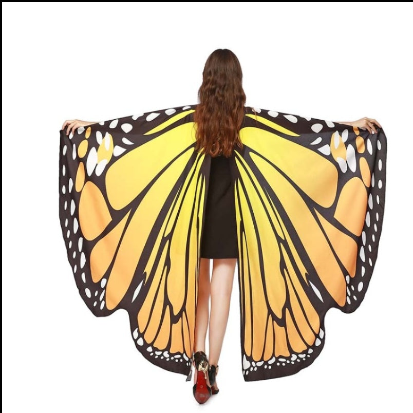 Dance Performance Butterfly Wings Rainbow Color Belly Dance