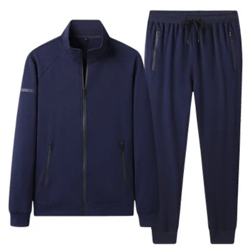 Men's Sports And Leisure Suit Stand Collar Cardigan Top