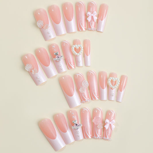 Fashion Personality Flower Bow Tie Nails