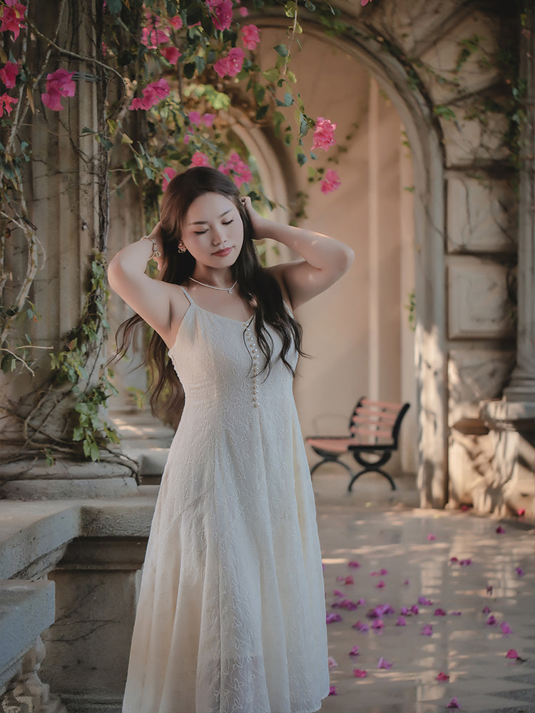 White Fairy Tale Suspender Dress Chubby