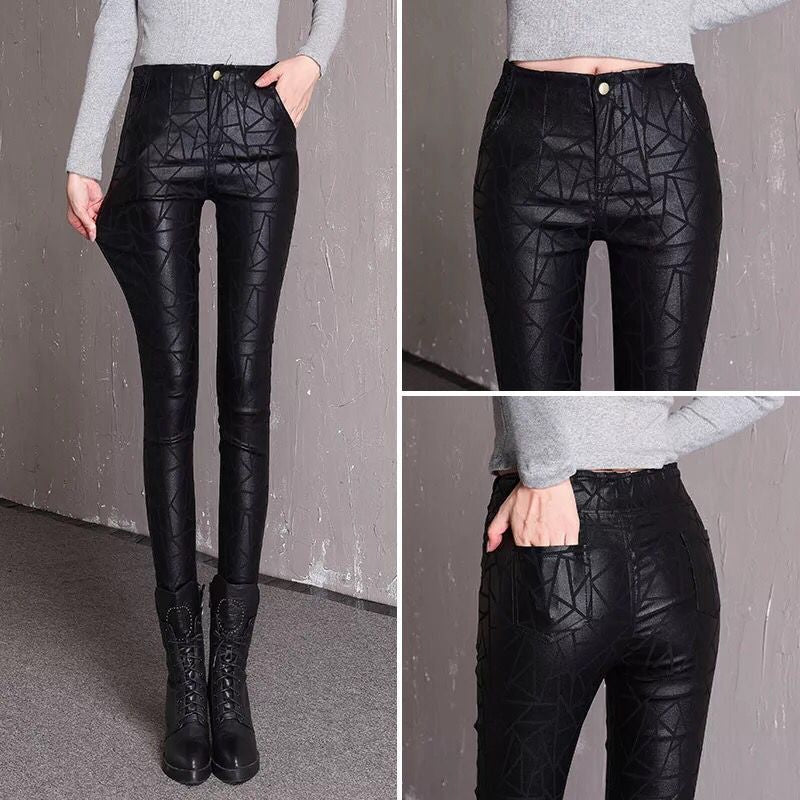 Women's Fashion High Waist Scrub Matte Leggings