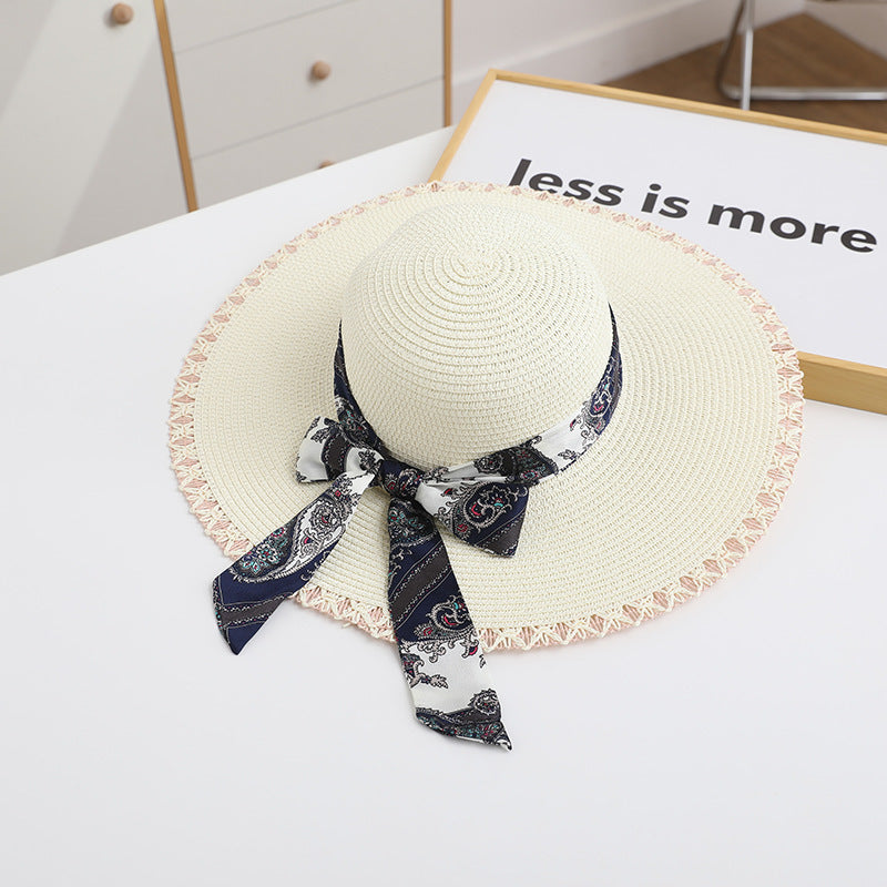 Fashionable Straw Hat Ladies Summer Sun Protection