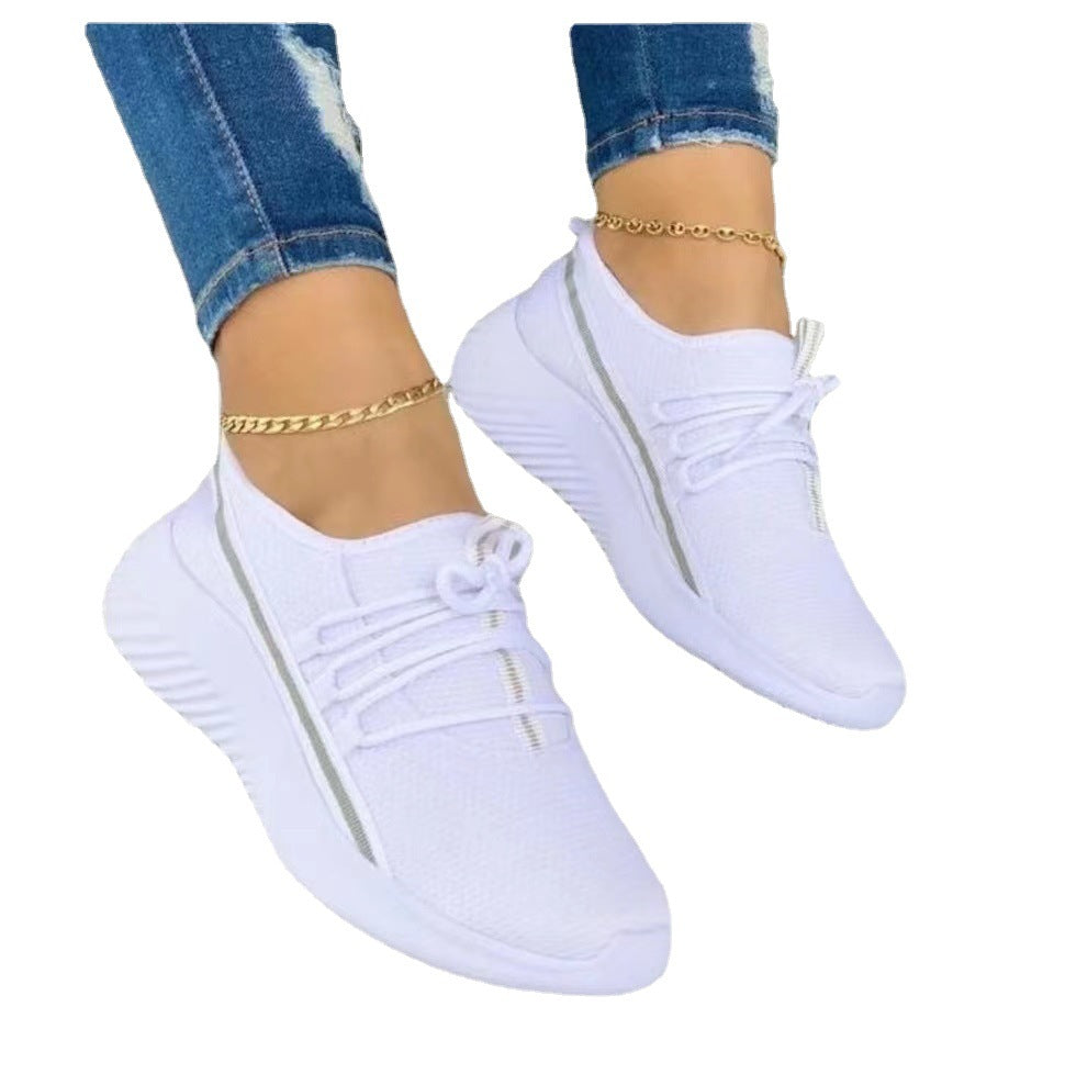 Viscose Mesh Round Toe Blue Everyday Lace Up Front Low Sneakers