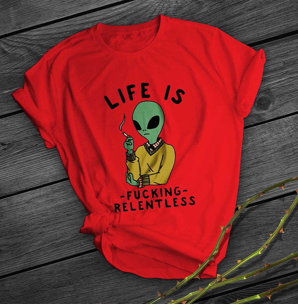 Alien Print Short Shirt Team Uniform European And American Fabrics