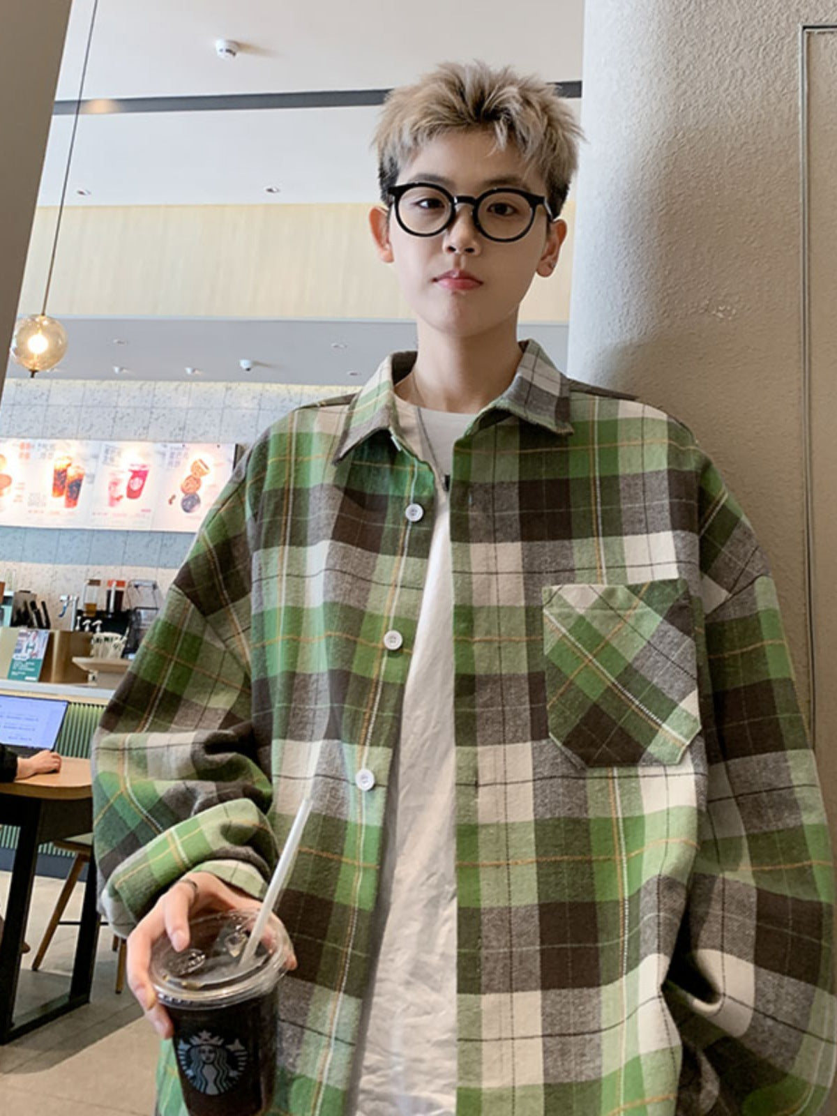 Plaid Shirt Men's Long Sleeve Spring And Autumn