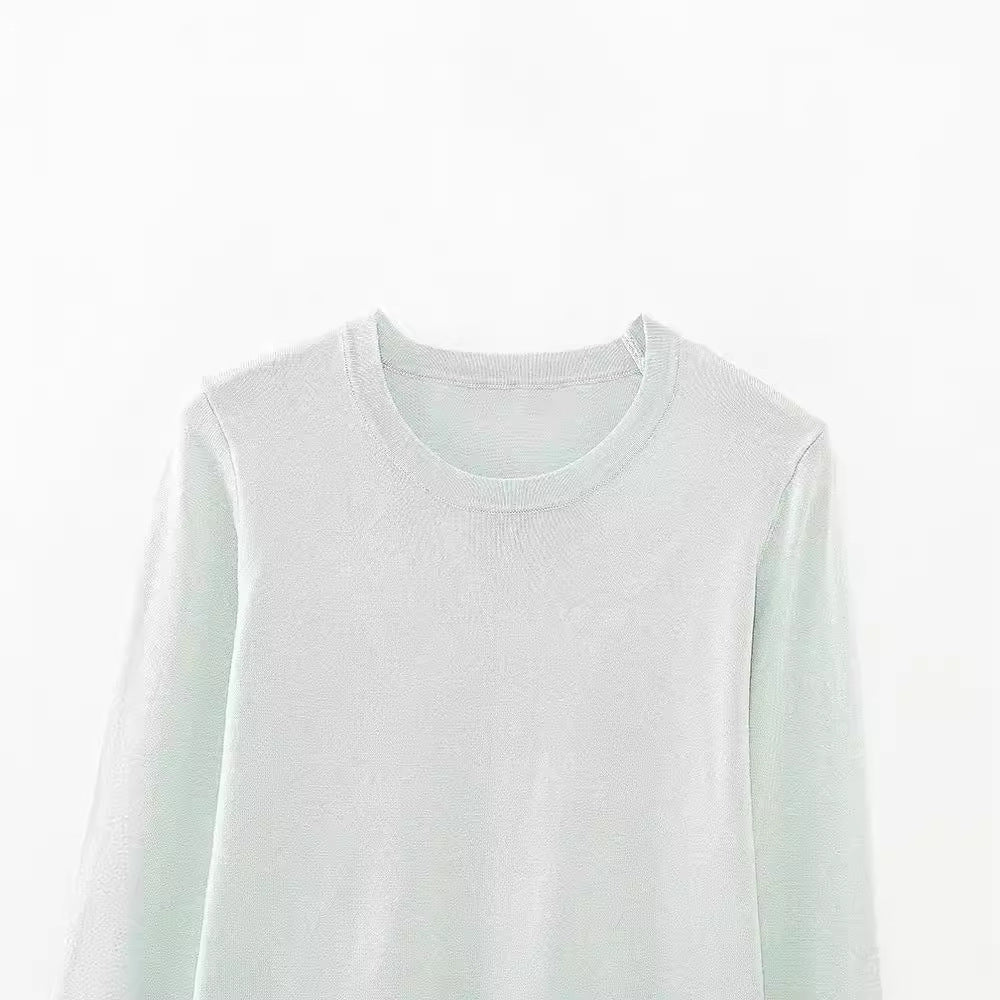 Women's Round Neck Slim Bottoming Basic Sweater