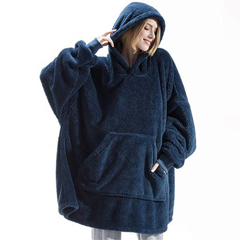 Vinter Hættetrøje Sweatshirt Med Stor Lomme Kvinder Hættetrøjer Tøj