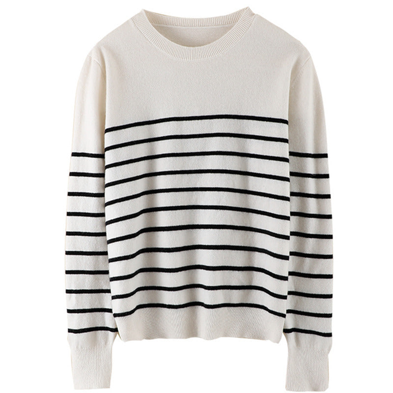 Round Neck Long Sleeve Thin Sweater