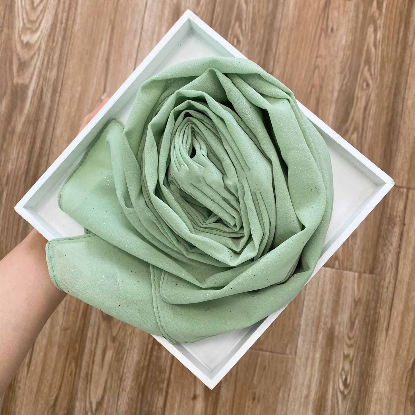 Fashion Simple Golden Chiffon Long Scarf