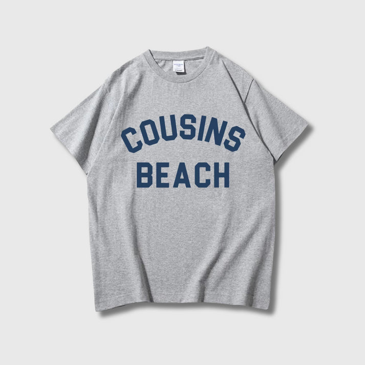 Kvinders kortærmet T-shirt med rund hals og bogstavprint
