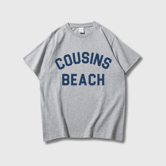 Women's Round Neck Loose Letter Printed Short Sleeved Shirt