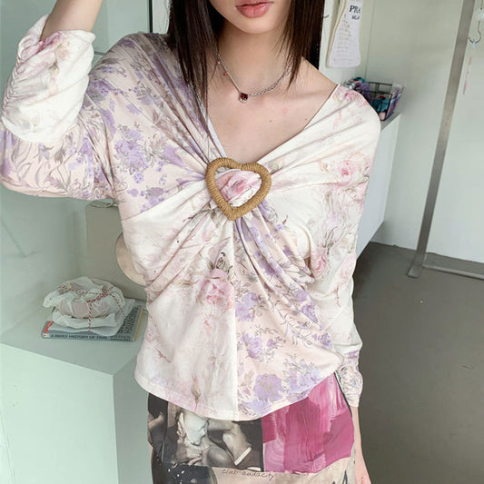 Floral Patchwork Loose Top Women
