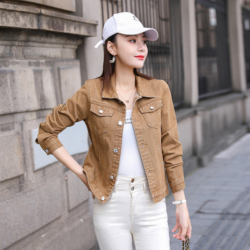 New Spring Autumn Candy Colored Denim Clothing