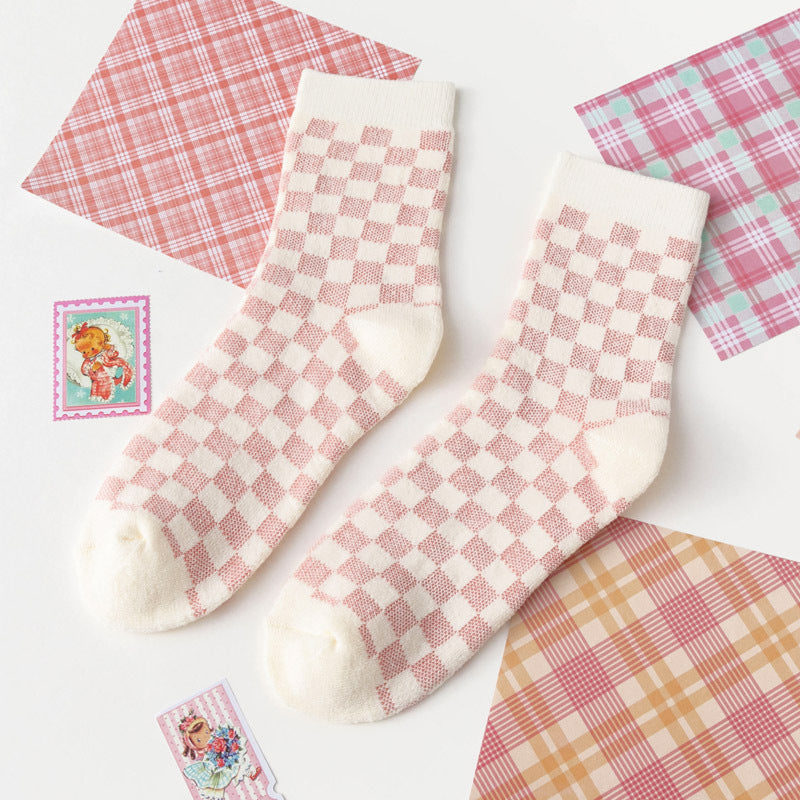Female Female Middle Tube Cartoon Extra Thick Warm-keeping Socks