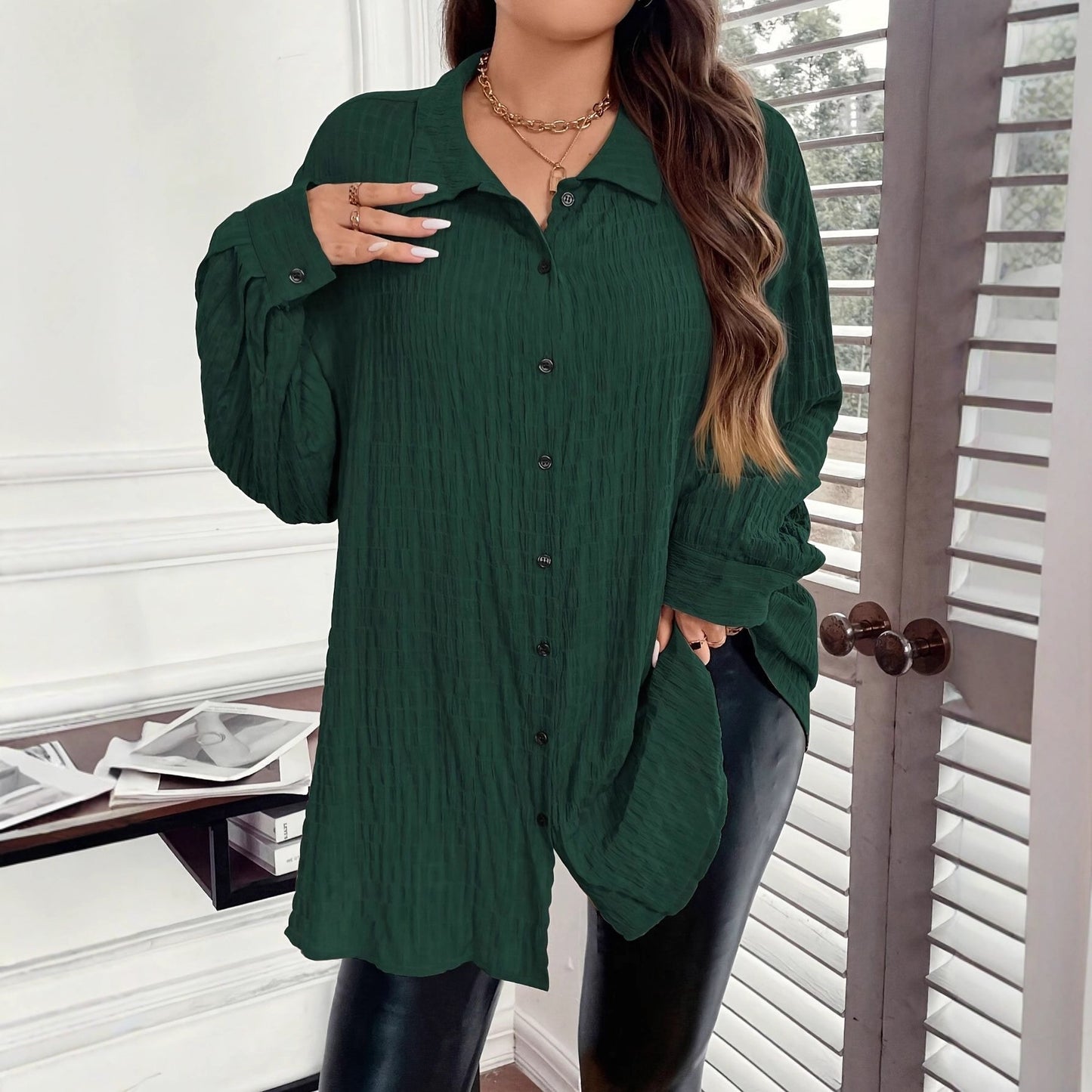 Plus size-polo T-shirt til kvinder - casual og moderne