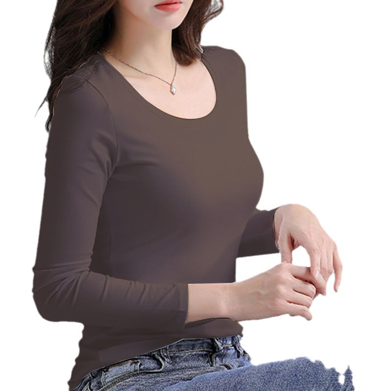 Womens Slim-fit Long-sleeve T-shirt Top