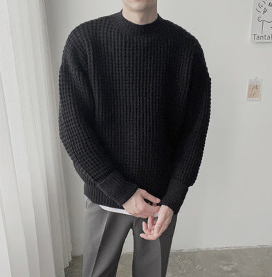 Korean Version Of Loose Pineapple Print Thick Pullover Sweater