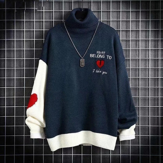 Lazy Japanese Sweater Jacket Thicken Couple Knitwear