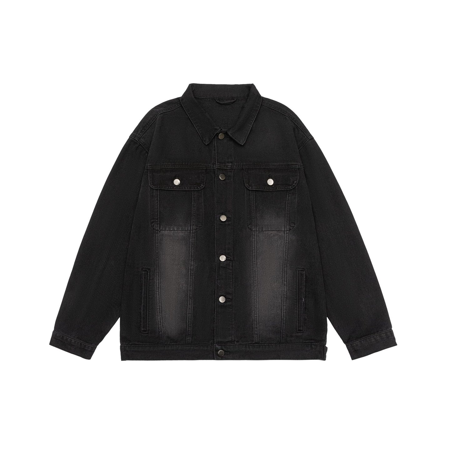 Amerikansk Retro Vasket Denimjakke Efterår Og Vinter Reversjakke