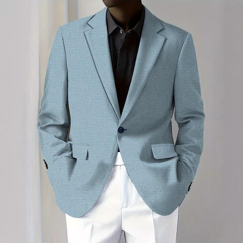 Men's Digital Print Long Sleeve Suit Jacket