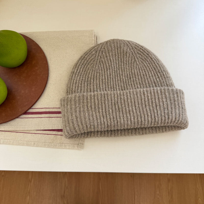 Women's Double-layer Wool Flanging Woolen Cap