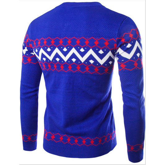Fashion Pattern Casual Round Neck Sweater
