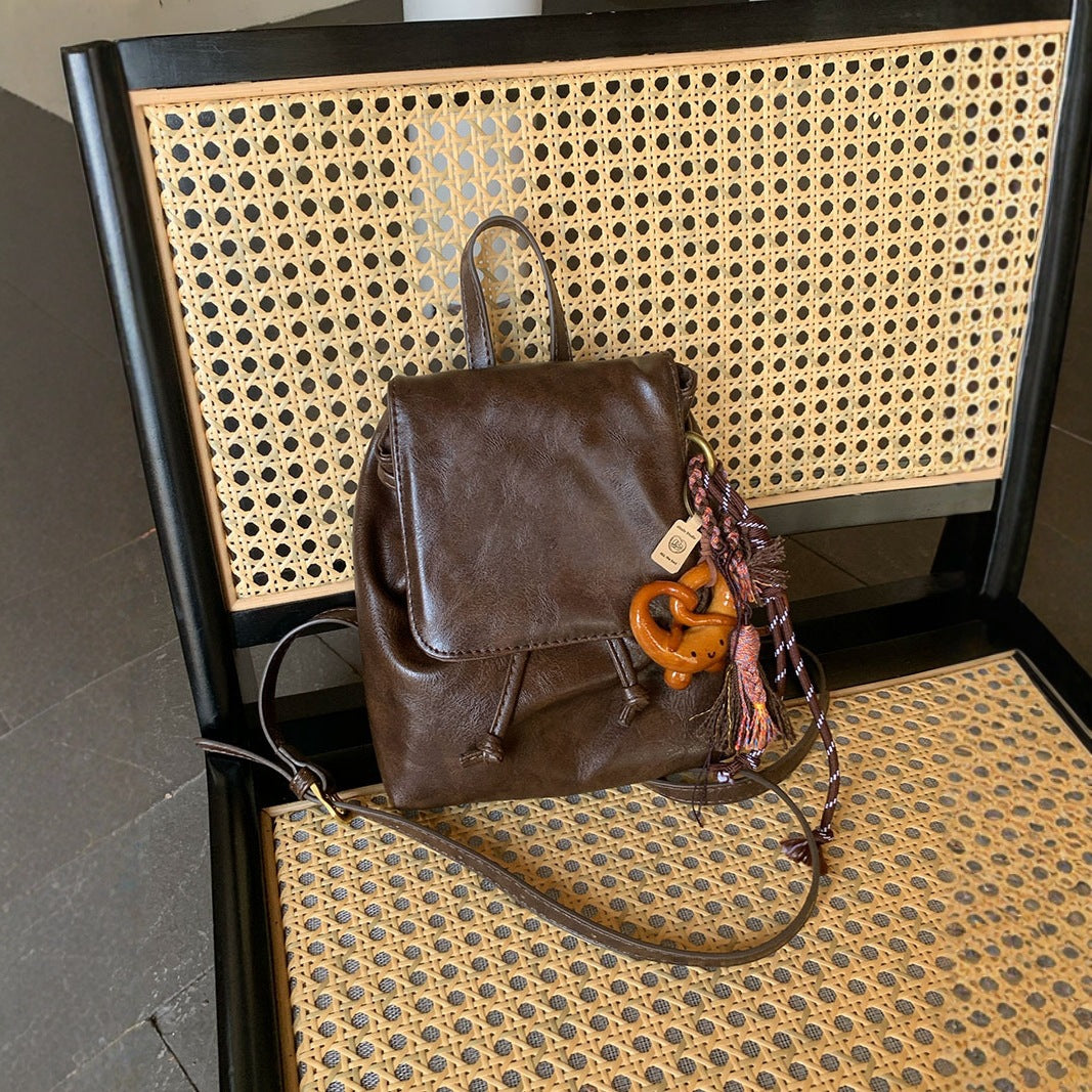 Vintage PU Soft Leather Textured Versatile Shoulder Bag