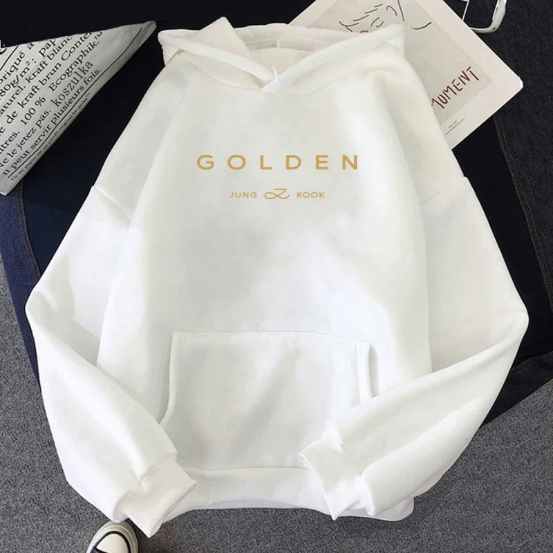 Golden Pattern Printed Sweater Spring And Autumn Leisure