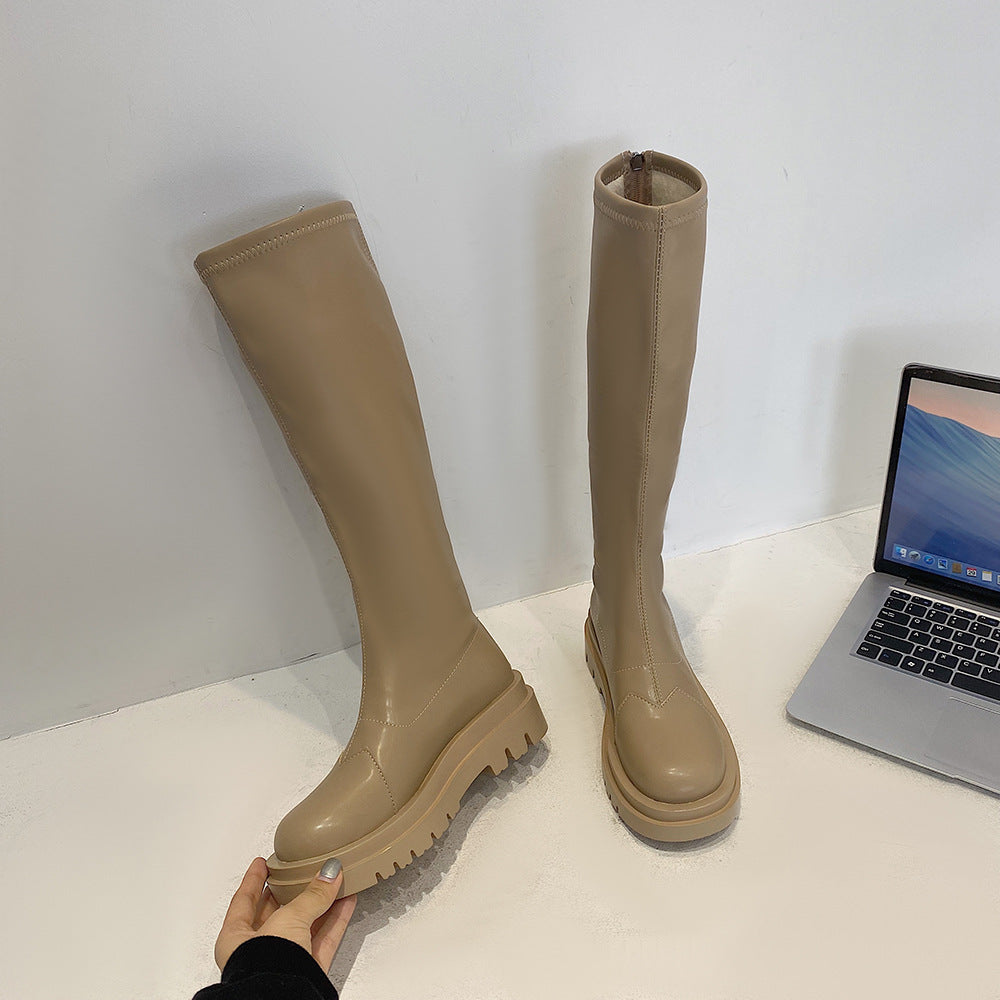 Retro All-match Slim And Tall Boots