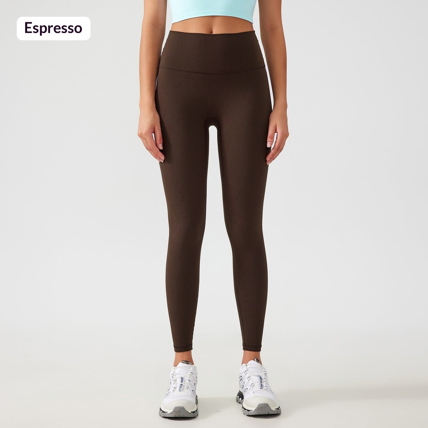 One Size Fits All Nude-Feel High-Waist Yoga Pants Tummy-Control Hip-Lifting For Fitness