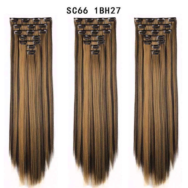 16 Card Seven-piece Hairpiece Clip Wig Beauty Chemical Fiber Wig Set Hair Extension