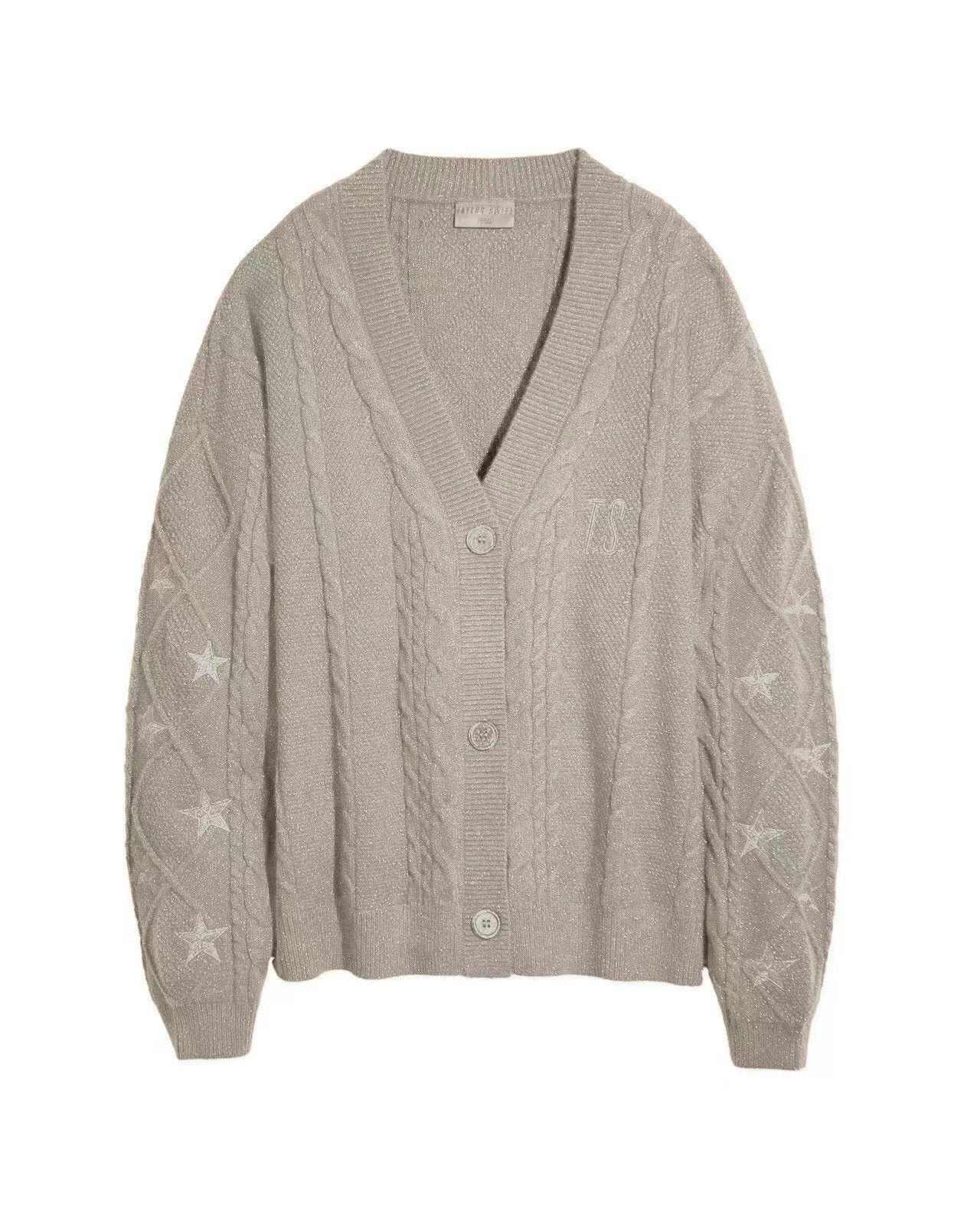 Cardigan Embroidery XINGX Loose And Idle Dinified Sweater