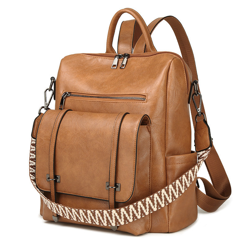 Retro Women's Backpack High-grade Soft Leather