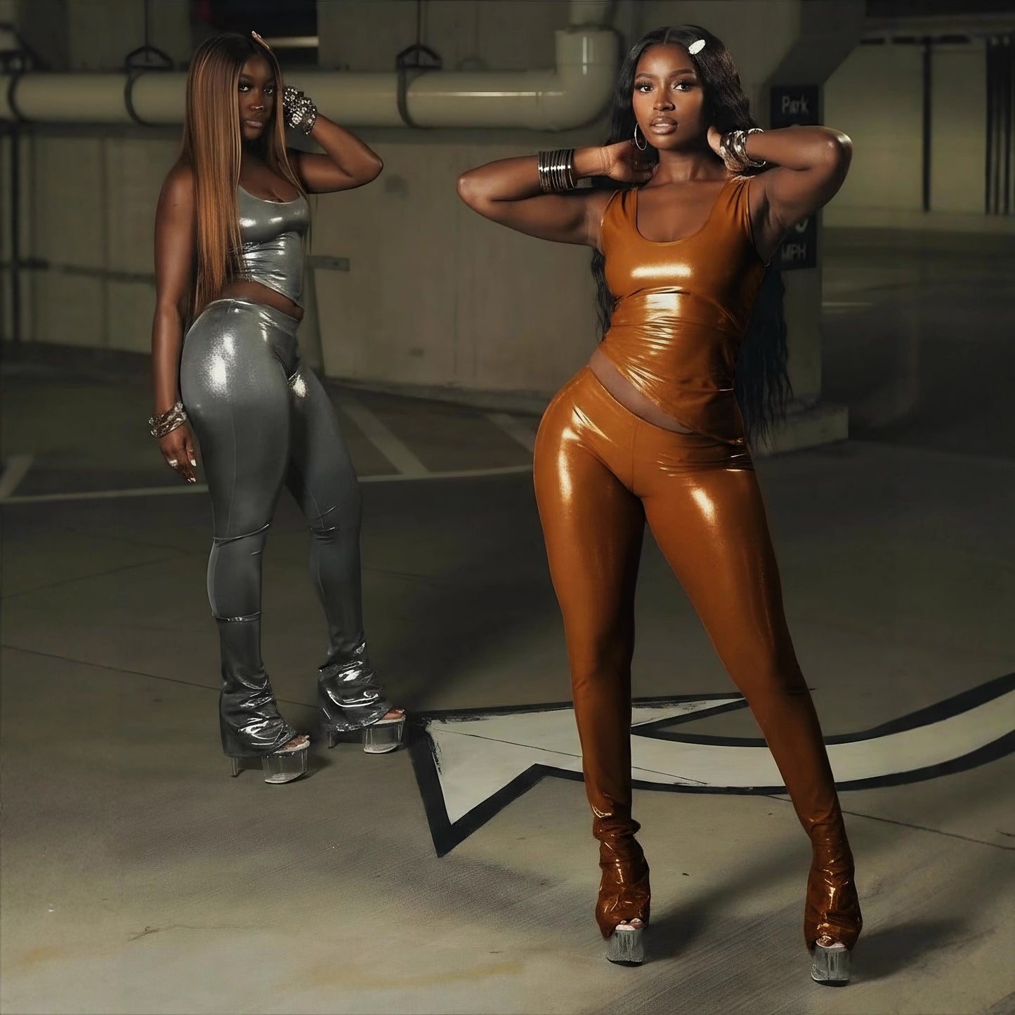 Top And Slimming Hip-Lifting Pants Two-Piece Set