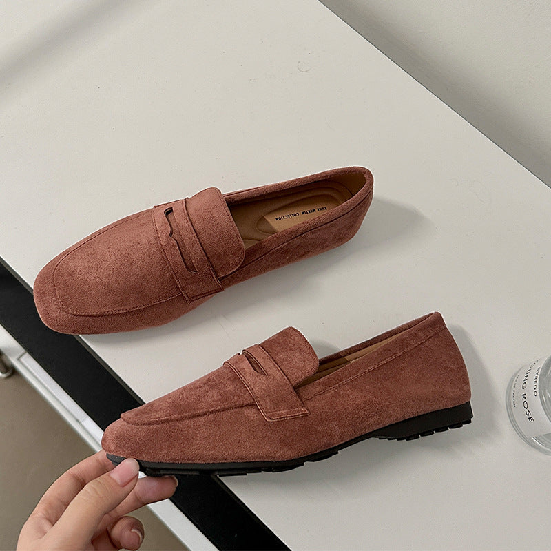 Flade Sko Matte Mode Behagelige Og Skridsikre Slip-on Loafers