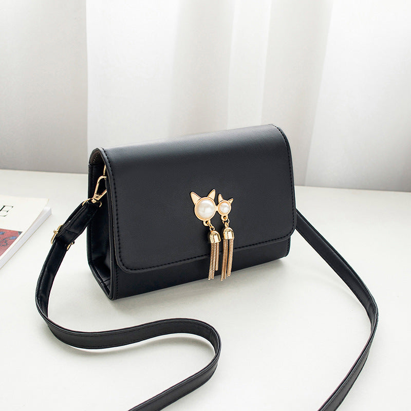Ladies Personality Fringed One-Shoulder Small Square Bag Messenger Bag