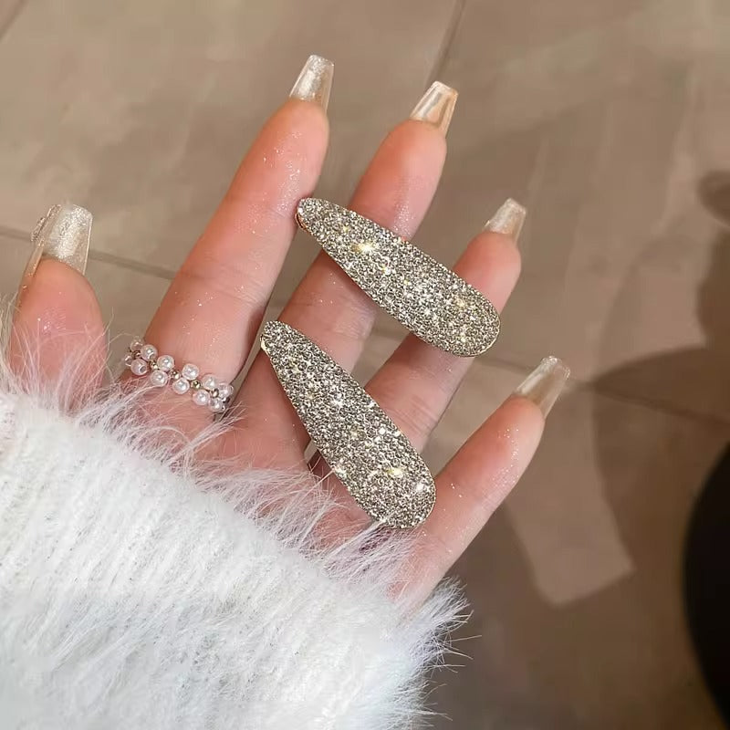 New Rhinestone Barrettes Shiny Full Diamond Bang Clip Forehead Broken Hair Side Clip Hairpin Hair Ornaments