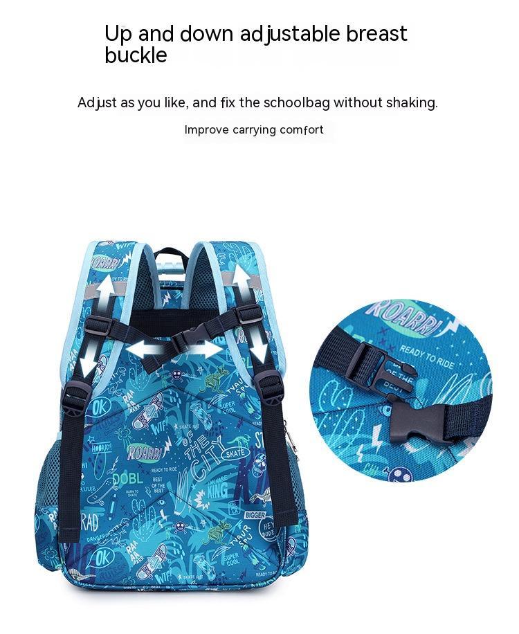 Children's Burden Reduction Spine Protection Dinosaur Backpack