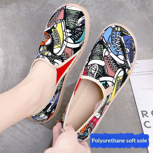 Comfortable Casual Canvas Shoes With A Soft Polyurethane Sole